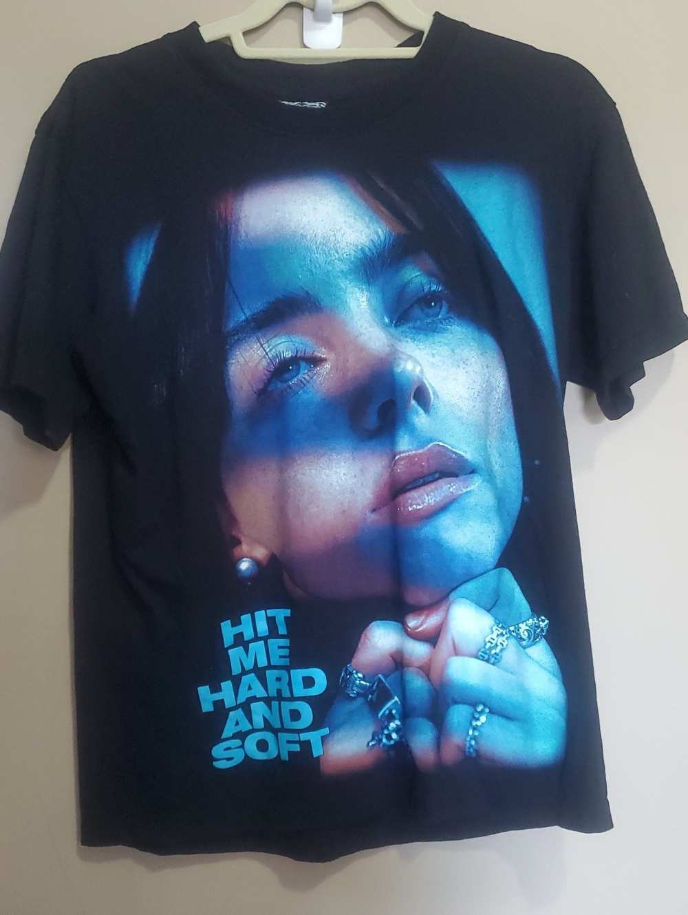 The Maxx Rock Graphic Tee with Blue Photo Print - Hit Me Hard and Soft Size Larg